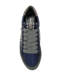 dunkelblaue Leder niedrige Sneakers von Kennel + Schmenger