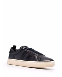 dunkelblaue Leder niedrige Sneakers von Officine Creative