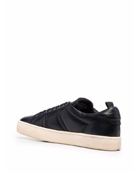 dunkelblaue Leder niedrige Sneakers von Officine Creative