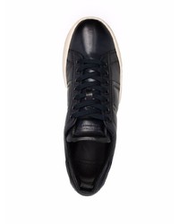 dunkelblaue Leder niedrige Sneakers von Officine Creative