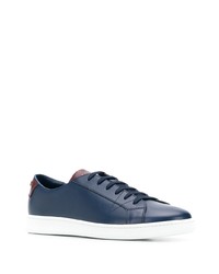 dunkelblaue Leder niedrige Sneakers von Car Shoe