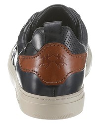 dunkelblaue Leder niedrige Sneakers von La Martina