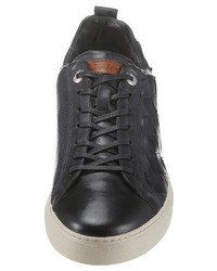 dunkelblaue Leder niedrige Sneakers von La Martina