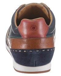 dunkelblaue Leder niedrige Sneakers von La Martina