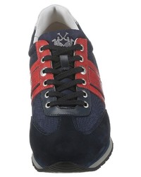 dunkelblaue Leder niedrige Sneakers von La Martina