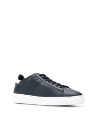 dunkelblaue Leder niedrige Sneakers von Hogan