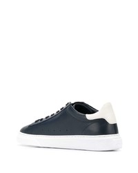 dunkelblaue Leder niedrige Sneakers von Hogan