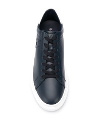 dunkelblaue Leder niedrige Sneakers von Hogan