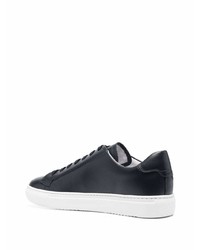 dunkelblaue Leder niedrige Sneakers von Doucal's