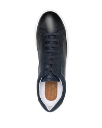 dunkelblaue Leder niedrige Sneakers von Doucal's