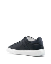 dunkelblaue Leder niedrige Sneakers von Hogan