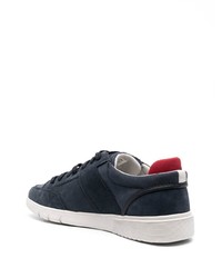 dunkelblaue Leder niedrige Sneakers von Geox