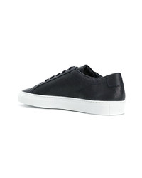 dunkelblaue Leder niedrige Sneakers von Common Projects