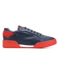 dunkelblaue Leder niedrige Sneakers von Stella McCartney