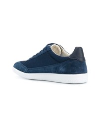 dunkelblaue Leder niedrige Sneakers von Geox