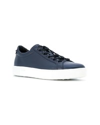 dunkelblaue Leder niedrige Sneakers von Tod's