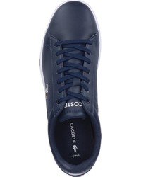 dunkelblaue Leder niedrige Sneakers von Lacoste