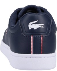 dunkelblaue Leder niedrige Sneakers von Lacoste