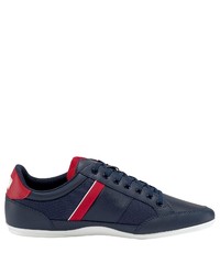 dunkelblaue Leder niedrige Sneakers von Lacoste