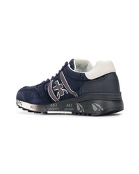 dunkelblaue Leder niedrige Sneakers von Premiata