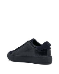 dunkelblaue Leder niedrige Sneakers von Kurt Geiger London