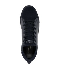 dunkelblaue Leder niedrige Sneakers von Kurt Geiger London