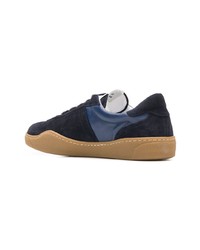 dunkelblaue Leder niedrige Sneakers von Acne Studios