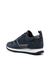 dunkelblaue Leder niedrige Sneakers von Calvin Klein