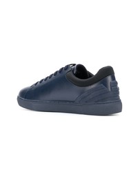 dunkelblaue Leder niedrige Sneakers von Ea7 Emporio Armani