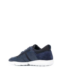 dunkelblaue Leder niedrige Sneakers von Tod's