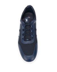 dunkelblaue Leder niedrige Sneakers von Tod's