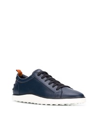 dunkelblaue Leder niedrige Sneakers von Tod's