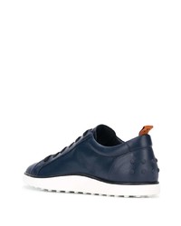 dunkelblaue Leder niedrige Sneakers von Tod's