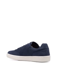 dunkelblaue Leder niedrige Sneakers von BOSS HUGO BOSS