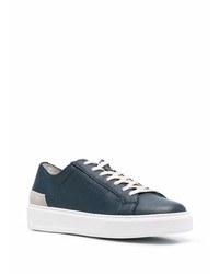 dunkelblaue Leder niedrige Sneakers von Woolrich