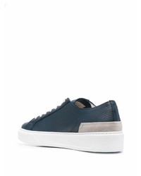 dunkelblaue Leder niedrige Sneakers von Woolrich