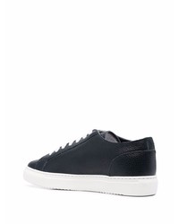 dunkelblaue Leder niedrige Sneakers von Doucal's