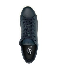 dunkelblaue Leder niedrige Sneakers von Woolrich