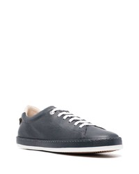 dunkelblaue Leder niedrige Sneakers von Moma