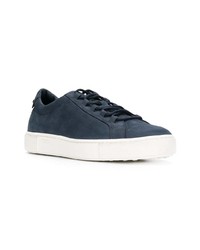 dunkelblaue Leder niedrige Sneakers von Tod's