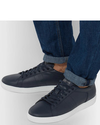 dunkelblaue Leder niedrige Sneakers von J.M. Weston