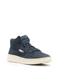 dunkelblaue Leder niedrige Sneakers von AUTRY