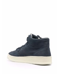 dunkelblaue Leder niedrige Sneakers von AUTRY