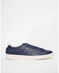 dunkelblaue Leder niedrige Sneakers von Le Coq Sportif