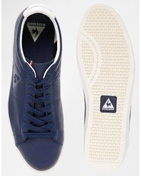 dunkelblaue Leder niedrige Sneakers von Le Coq Sportif