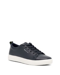 dunkelblaue Leder niedrige Sneakers von Paul Smith