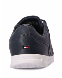 dunkelblaue Leder niedrige Sneakers von Tommy Hilfiger