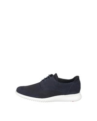 dunkelblaue Leder niedrige Sneakers von Lloyd