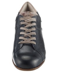 dunkelblaue Leder niedrige Sneakers von Lloyd