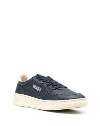 dunkelblaue Leder niedrige Sneakers von AUTRY